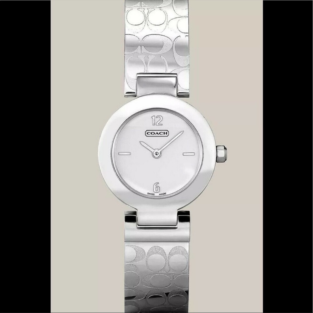 Coach watch with embossed band
